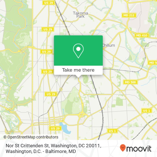 Nor St Crittenden St, Washington, DC 20011 map