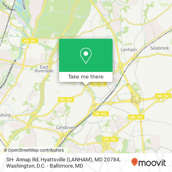 Mapa de SH- Annap Rd, Hyattsville (LANHAM), MD 20784
