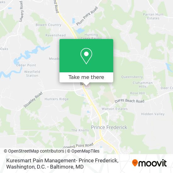 Kuresmart Pain Management- Prince Frederick map