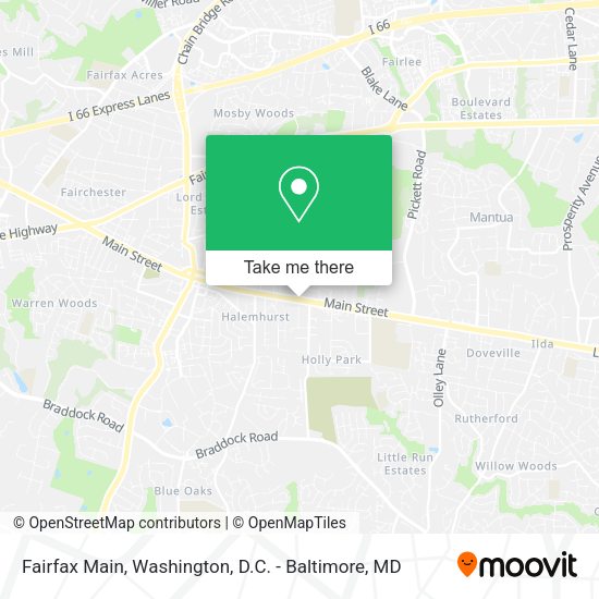 Fairfax Main map