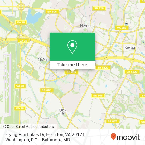 Mapa de Frying Pan Lakes Dr, Herndon, VA 20171