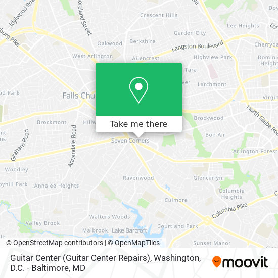 Mapa de Guitar Center (Guitar Center Repairs)