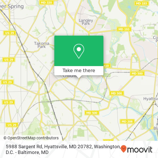 5988 Sargent Rd, Hyattsville, MD 20782 map