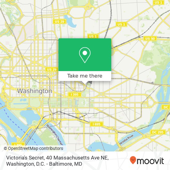 Victoria's Secret, 40 Massachusetts Ave NE map