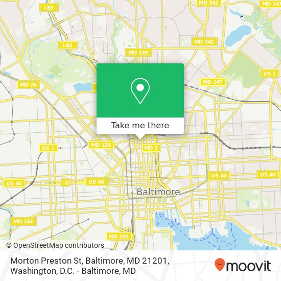 Morton Preston St, Baltimore, MD 21201 map