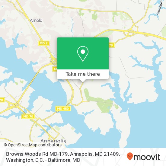 Browns Woods Rd MD-179, Annapolis, MD 21409 map