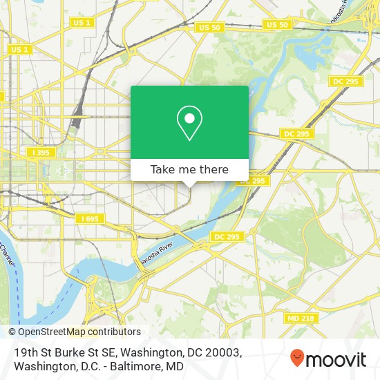 Mapa de 19th St Burke St SE, Washington, DC 20003
