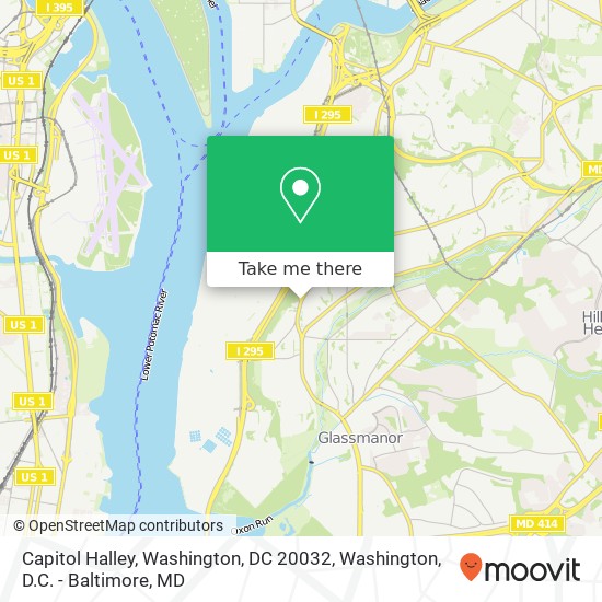 Mapa de Capitol Halley, Washington, DC 20032
