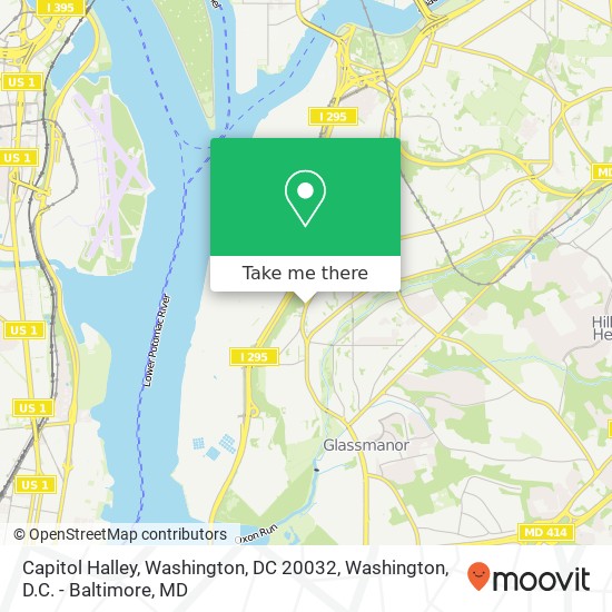 Capitol Halley, Washington, DC 20032 map