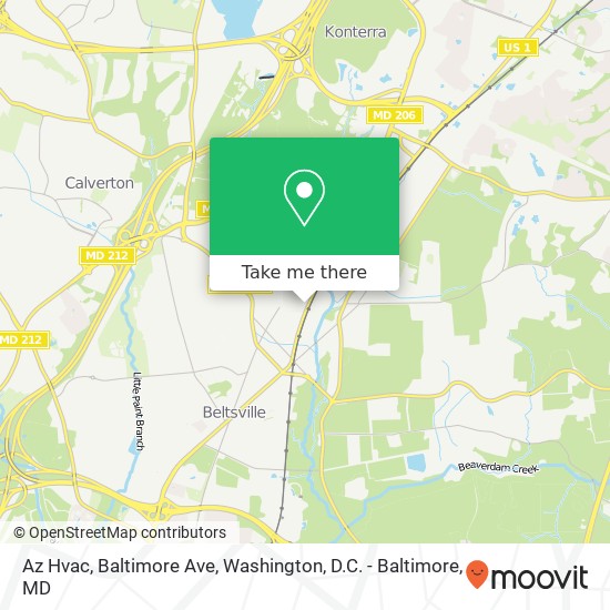 Mapa de Az Hvac, Baltimore Ave