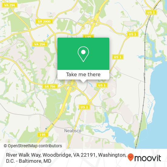 Mapa de River Walk Way, Woodbridge, VA 22191