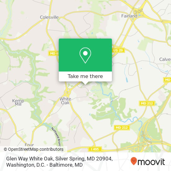 Glen Way White Oak, Silver Spring, MD 20904 map