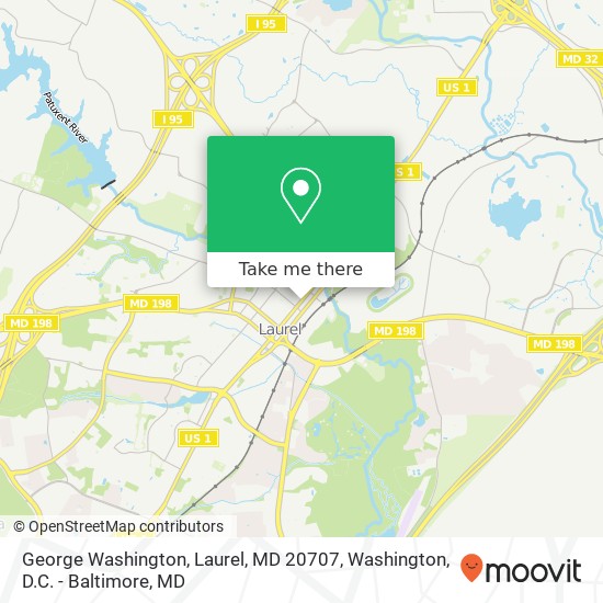 George Washington, Laurel, MD 20707 map