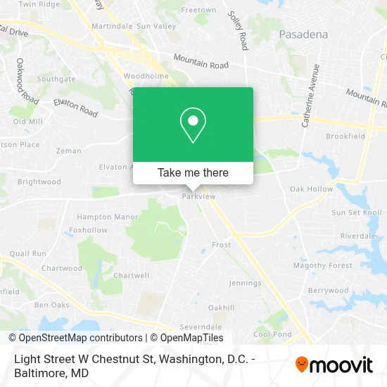 Light Street W Chestnut St map