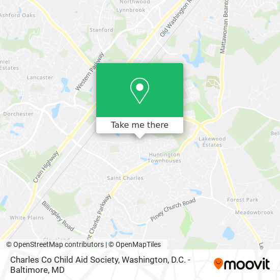Charles Co Child Aid Society map