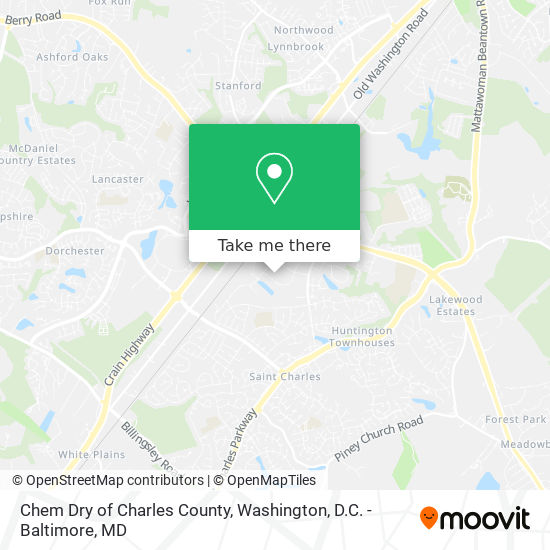 Mapa de Chem Dry of Charles County