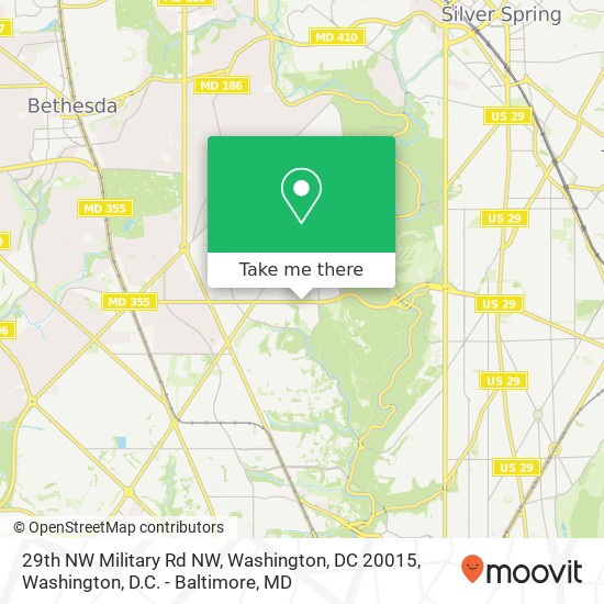 Mapa de 29th NW Military Rd NW, Washington, DC 20015