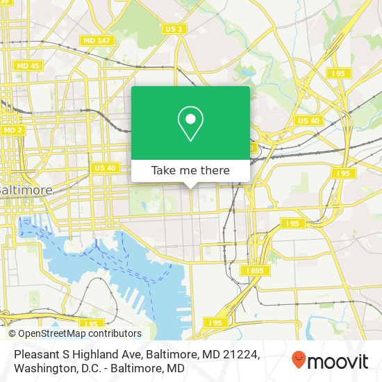 Pleasant S Highland Ave, Baltimore, MD 21224 map