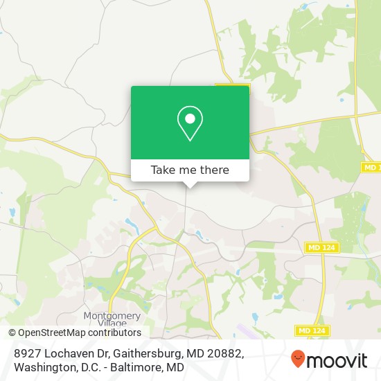 Mapa de 8927 Lochaven Dr, Gaithersburg, MD 20882