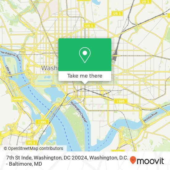 7th St Inde, Washington, DC 20024 map