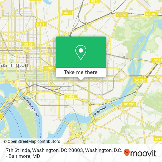 7th St Inde, Washington, DC 20003 map