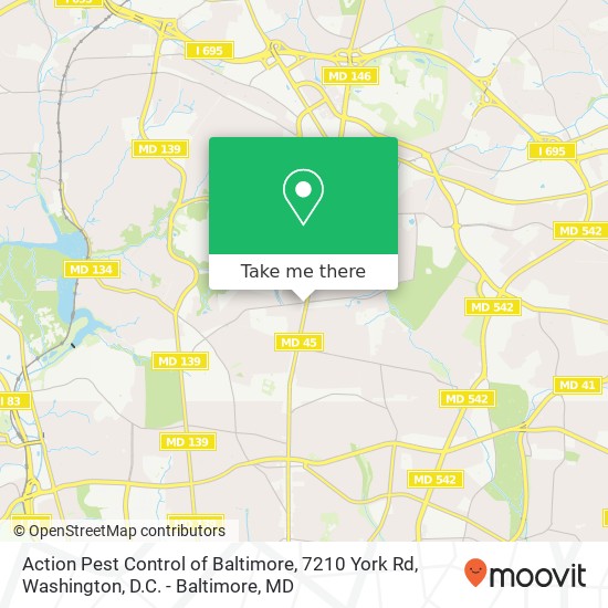 Action Pest Control of Baltimore, 7210 York Rd map