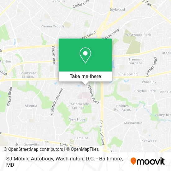 SJ Mobile Autobody map