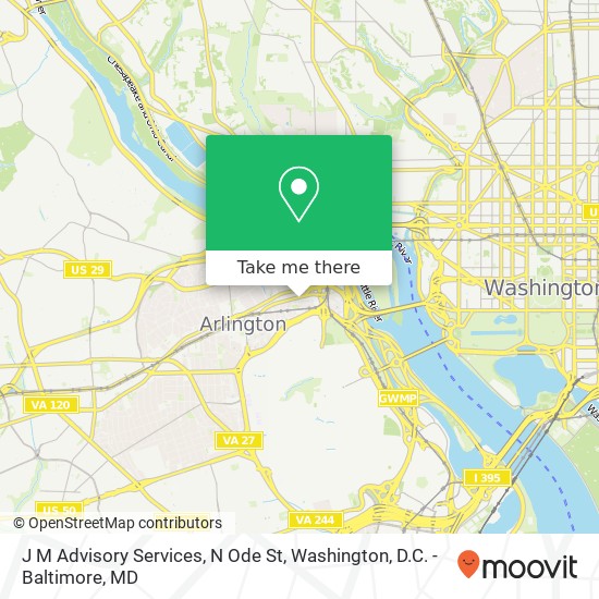 J M Advisory Services, N Ode St map