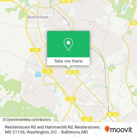 Reisterstown Rd and Hammershi Rd, Reisterstown, MD 21136 map