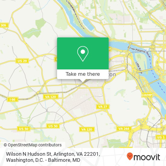 Mapa de Wilson N Hudson St, Arlington, VA 22201