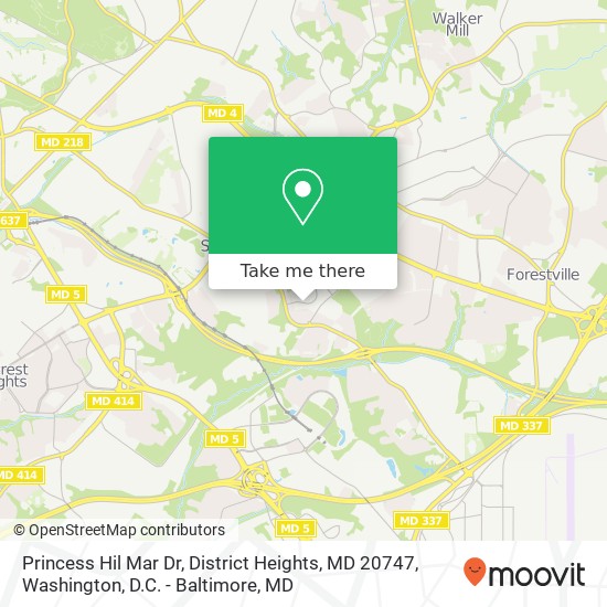 Princess Hil Mar Dr, District Heights, MD 20747 map