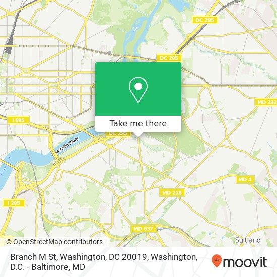 Branch M St, Washington, DC 20019 map