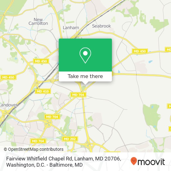 Mapa de Fairview Whitfield Chapel Rd, Lanham, MD 20706