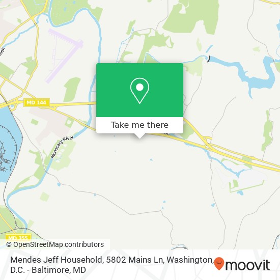 Mapa de Mendes Jeff Household, 5802 Mains Ln