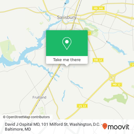 David J Ospital MD, 101 Milford St map