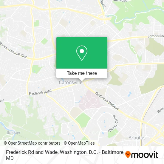 Frederick Rd and Wade map