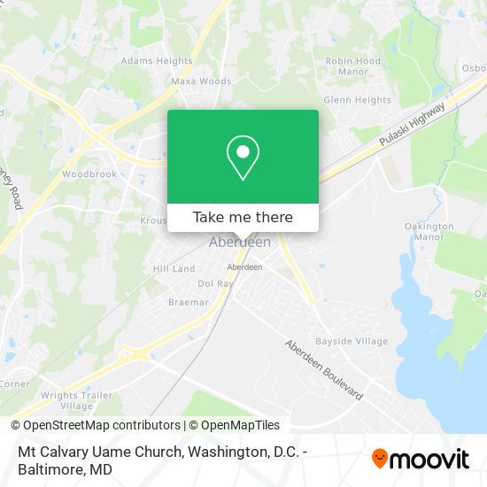 Mt Calvary Uame Church map