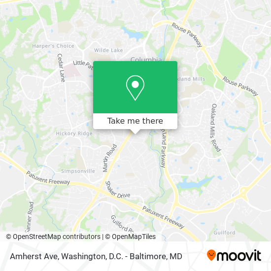 Amherst Ave map