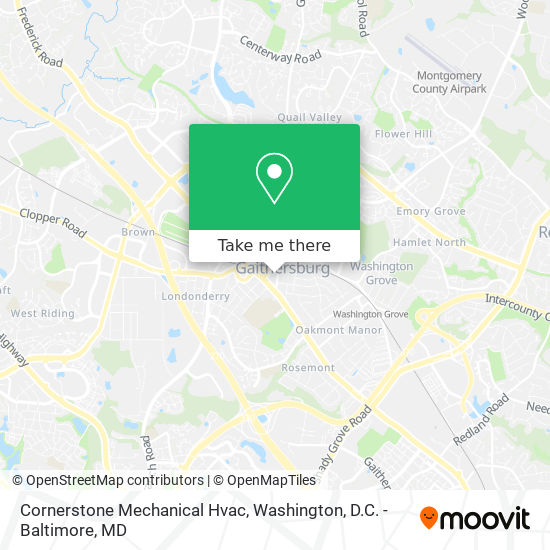 Cornerstone Mechanical Hvac map