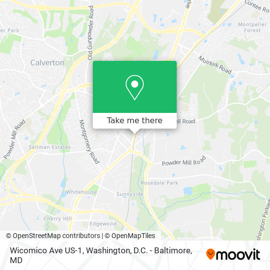 Mapa de Wicomico Ave US-1