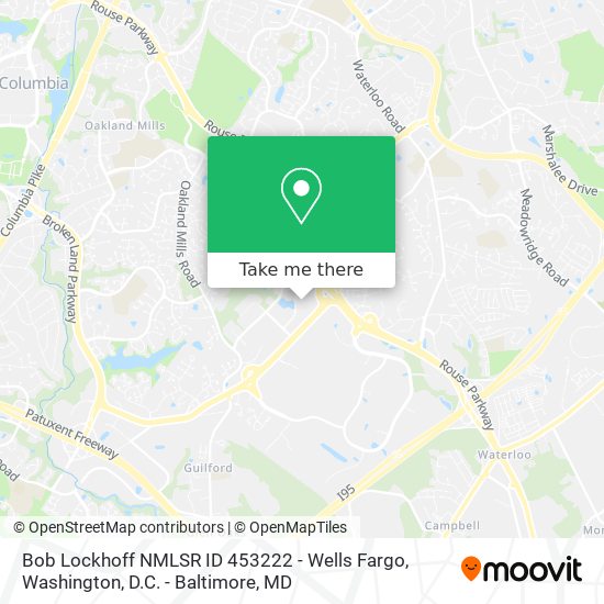 Mapa de Bob Lockhoff NMLSR ID 453222 - Wells Fargo