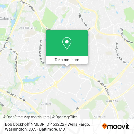 Mapa de Bob Lockhoff NMLSR ID 453222 - Wells Fargo