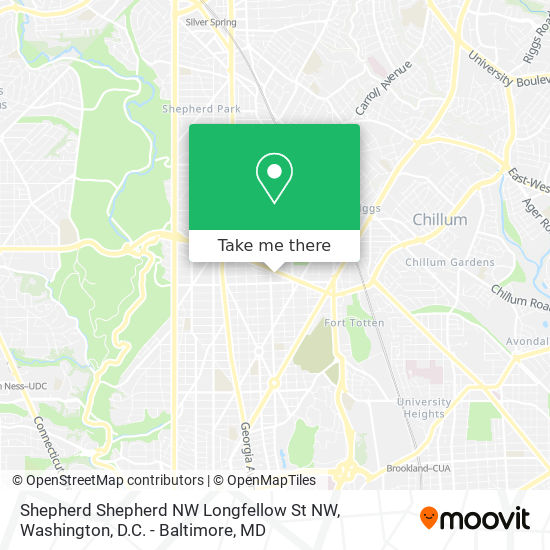 Shepherd Shepherd NW Longfellow St NW map