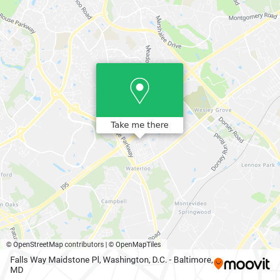 Mapa de Falls Way Maidstone Pl