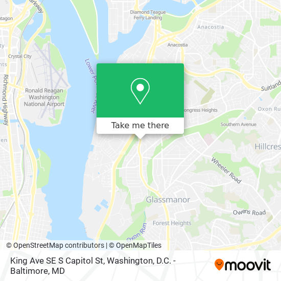 Mapa de King Ave SE S Capitol St