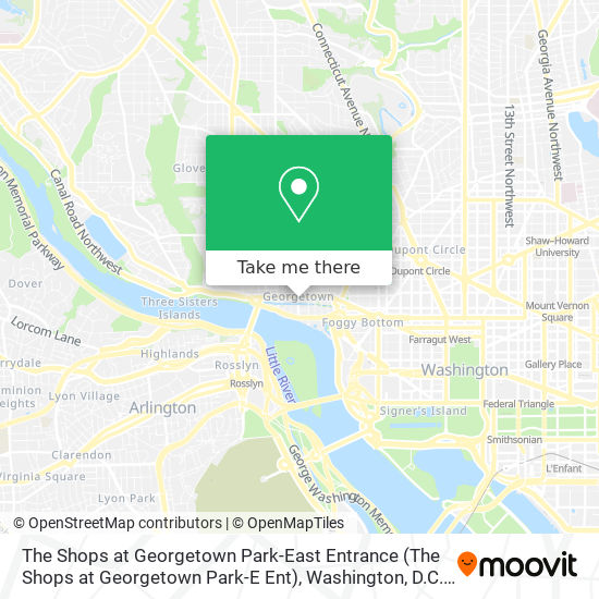 The Shops at Georgetown Park-East Entrance (The Shops at Georgetown Park-E Ent) map