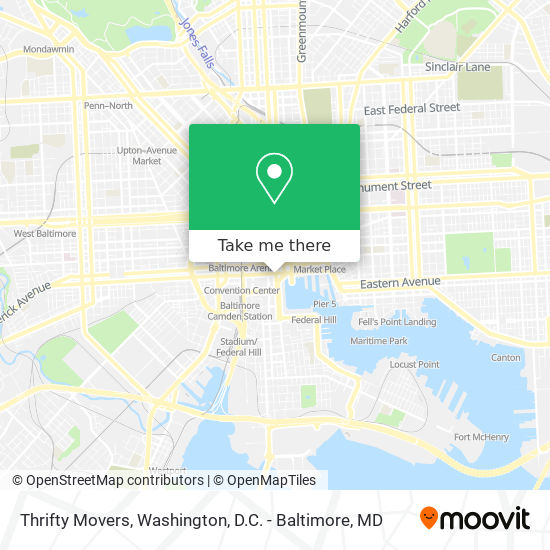 Thrifty Movers map