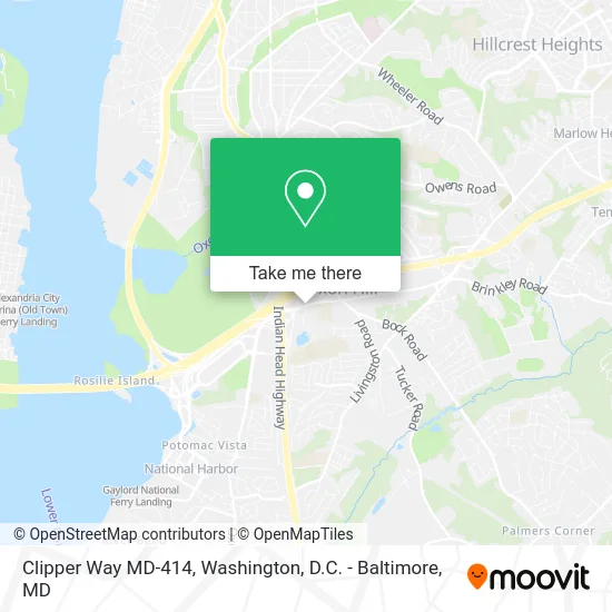 Clipper Way MD-414 map