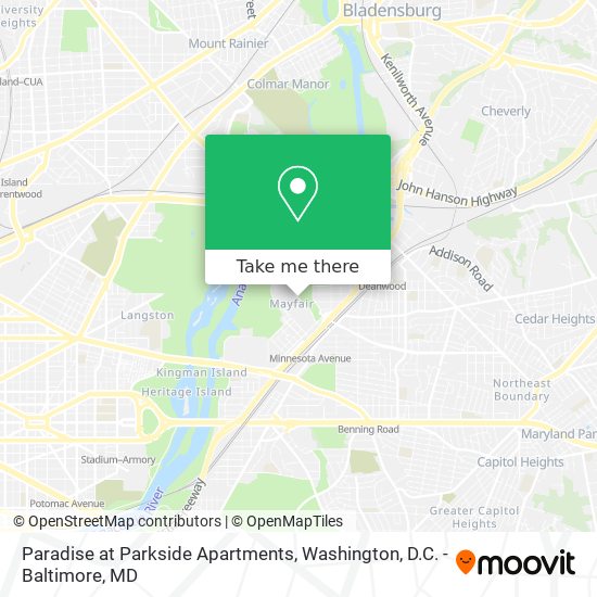 Paradise at Parkside Apartments map