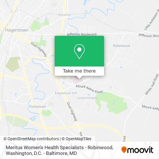 Meritus Women's Health Specialists - Robinwood map